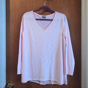 Eddie Bauer pink swing V neck top